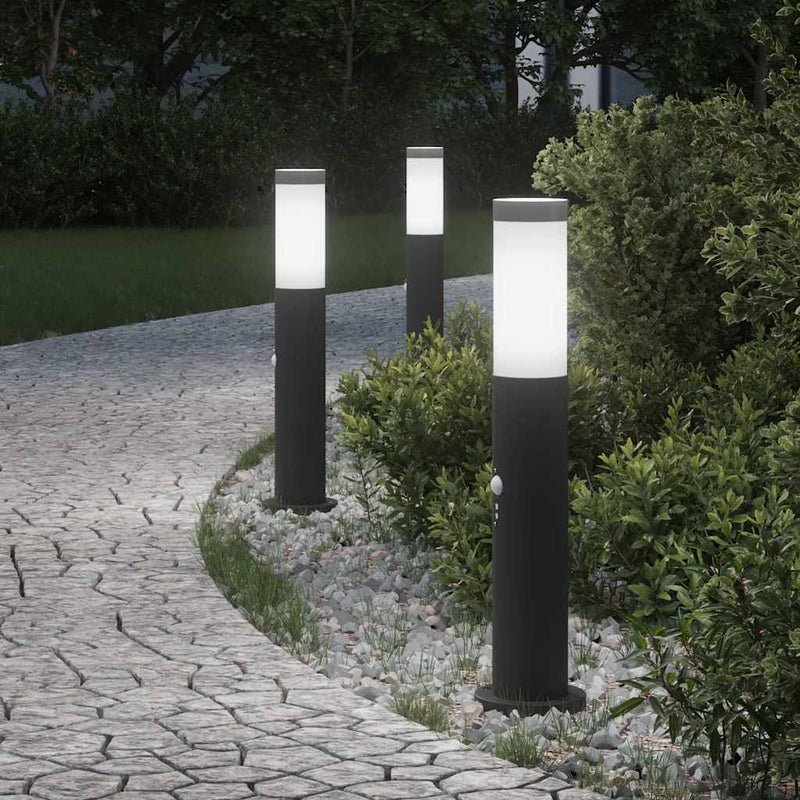 Chargez l'image dans la visionneuse de la galerie, Vidaxl bolderverlichting met sensor 3 stuks 50 cm rvs ip44