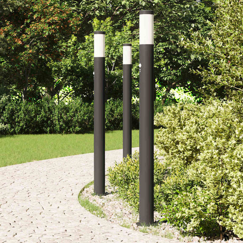 Chargez l'image dans la visionneuse de la galerie, Vidaxl bolderverlichting met sensor 3 stuks 110 cm rvs ip44
