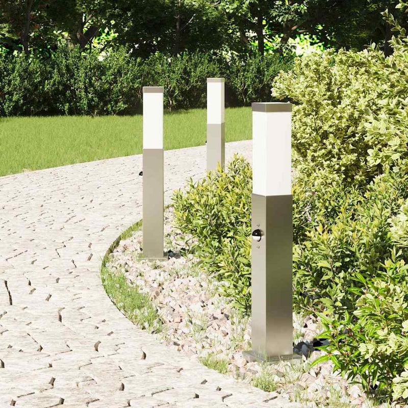 Chargez l'image dans la visionneuse de la galerie, Vidaxl bolderverlichting met sensor 3 stuks 50 cm rvs ip44