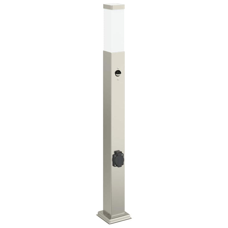 Chargez l'image dans la visionneuse de la galerie, Vidaxl bolderarmatuur met sensor en stopcontact 80 cm roestvrij staal ip44
