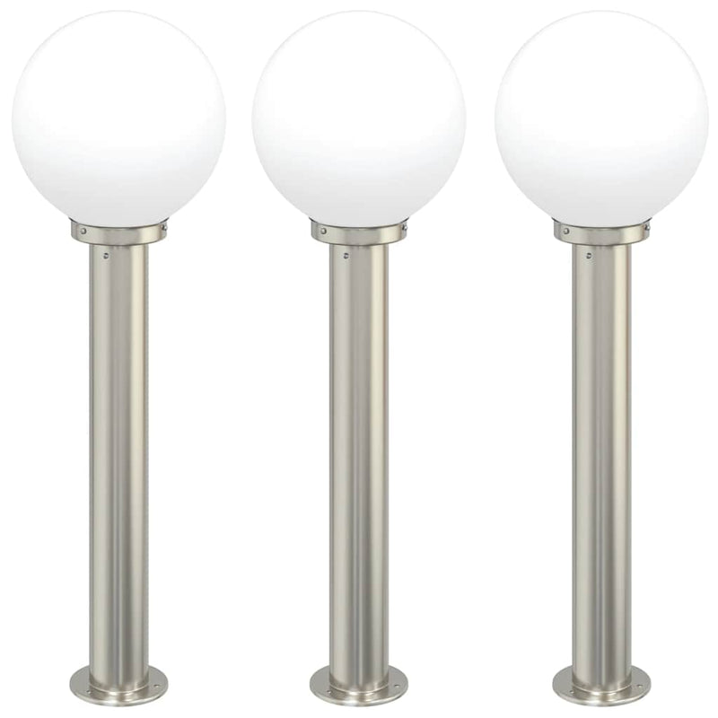 ギャラリービューアに画像をロードする, Vidaxl bolderverlichting 3 stuks 80 cm rvs ip44