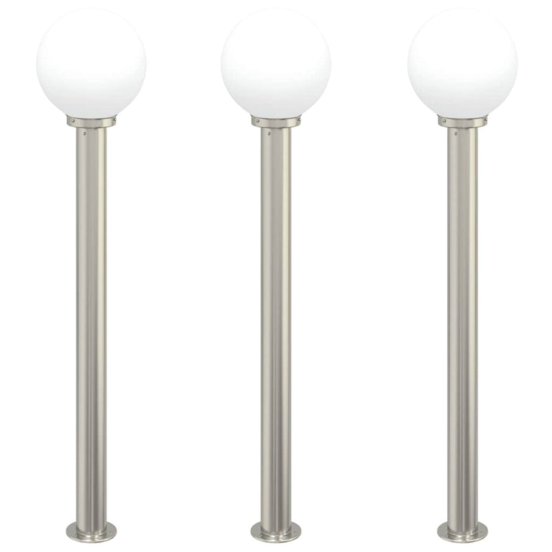 Afbeelding laden in galerijviewer, Vidaxl bolderverlichting 3 stuks 120 cm rvs ip44
