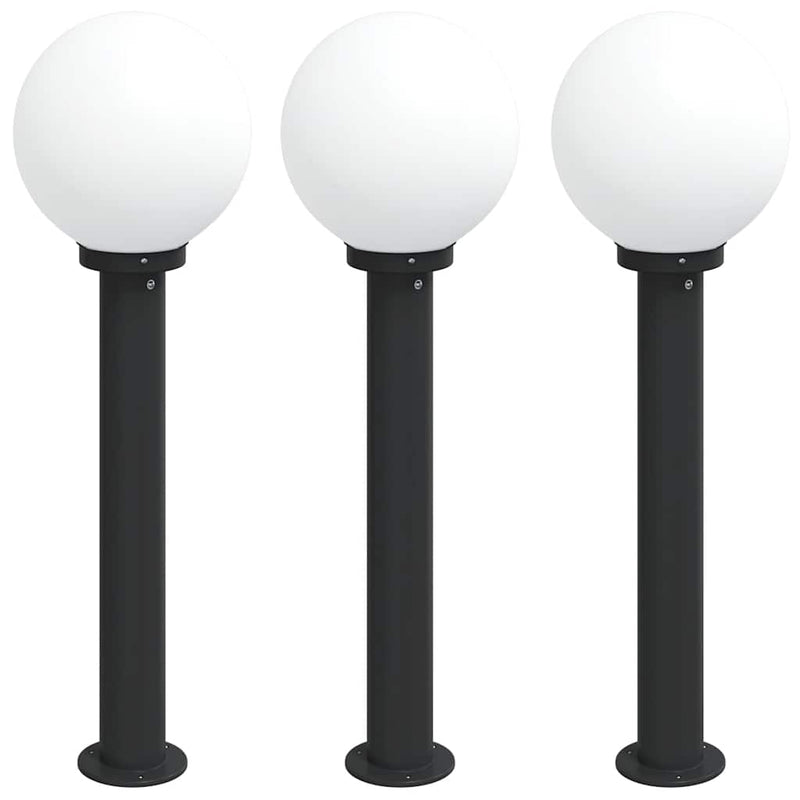 Afbeelding laden in galerijviewer, Vidaxl bolderverlichting 3 stuks 80 cm zwart ip44