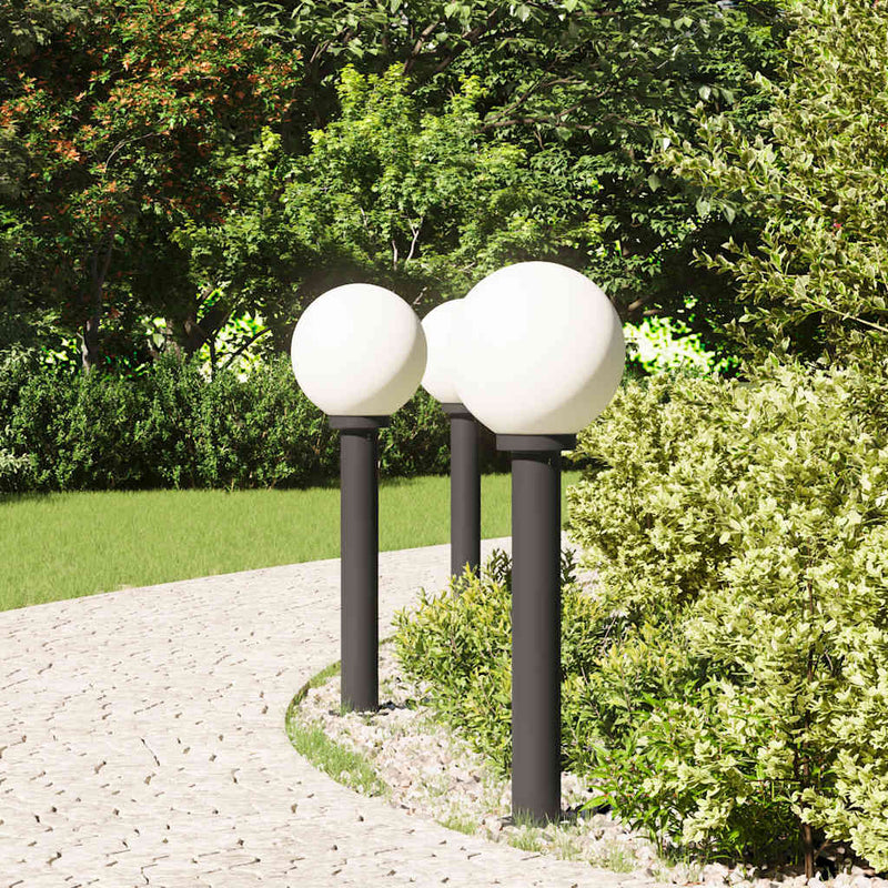 Afbeelding laden in galerijviewer, Vidaxl bolderverlichting 3 stuks 80 cm zwart ip44