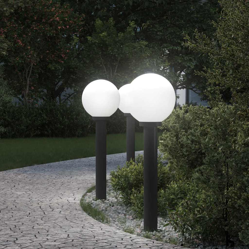 Afbeelding laden in galerijviewer, Vidaxl bolderverlichting 3 stuks 80 cm zwart ip44