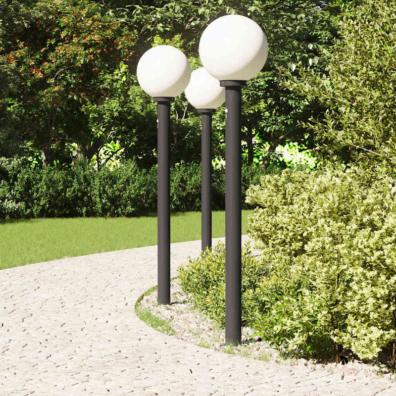 Afbeelding laden in galerijviewer, Vidaxl bolderverlichting met sensor 3 stuks 120 cm zwart ip44