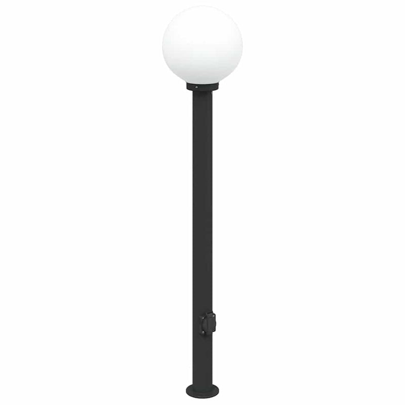 Afbeelding laden in galerijviewer, Vidaxl bolderarmatuur met stopcontact 120 cm zwart ip44