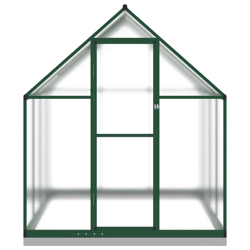 Load image into Gallery viewer, VidaXL Tuinkas met basisframe 224x169x202 cm aluminium groen