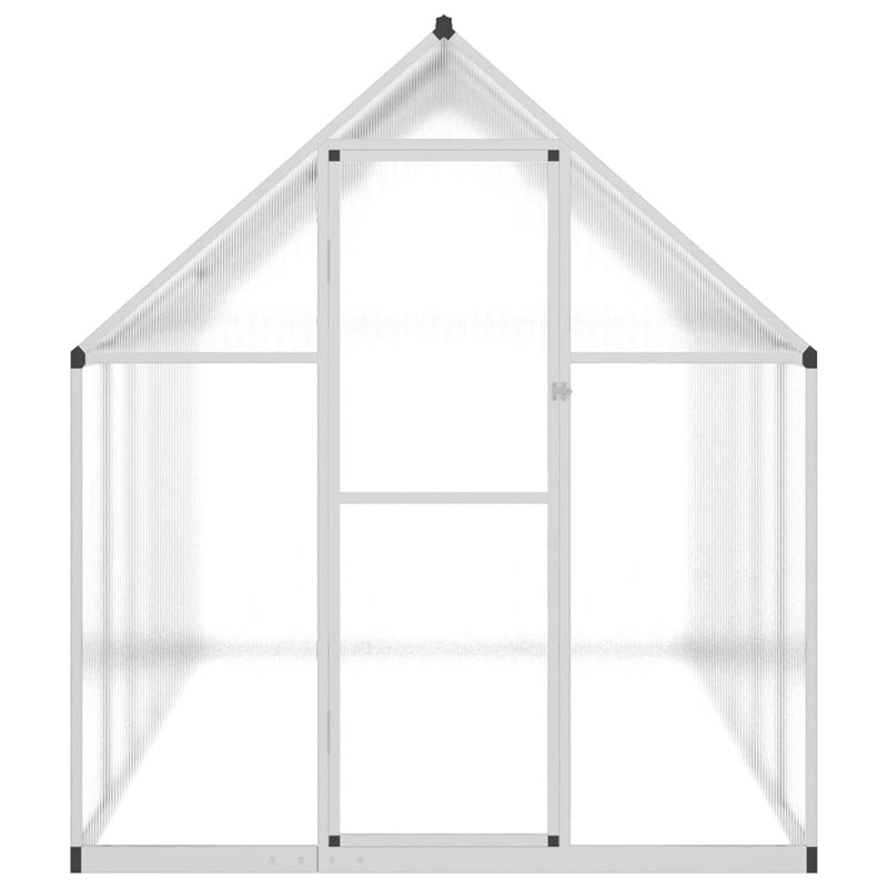 Load image into Gallery viewer, VidaXL Tuinkas met basisframe 334x169x195 cm aluminium zilverkleurig