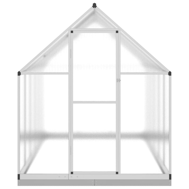 Load image into Gallery viewer, VidaXL Tuinkas met basisframe 334x169x202 cm aluminium zilverkleurig
