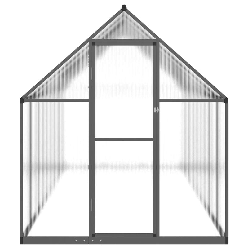 Load image into Gallery viewer, VidaXL Tuinkas met basisframe 445x169x195 cm aluminium antracietkleur