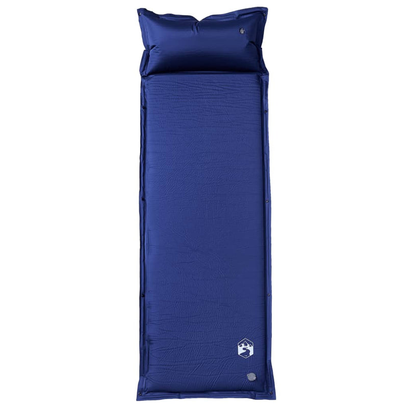 Load image into Gallery viewer, Vidaxl kampeermatras met kussen zelfopblazend 1-persoons marineblauw