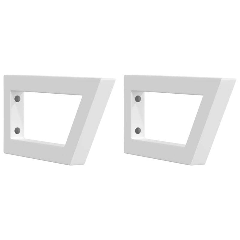 Chargez l'image dans la visionneuse de la galerie, Vidaxl wandbeugels voor wasbak 2 st trapezium staal wit