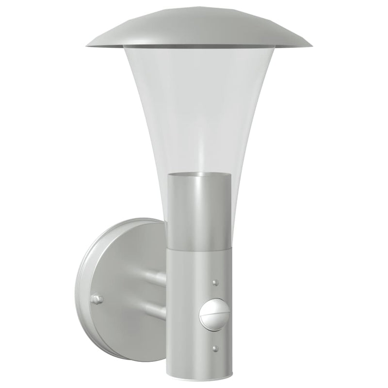 Load image into Gallery viewer, Vidaxl buitenwandlamp met sensor roestvrij staal zilverkleurig