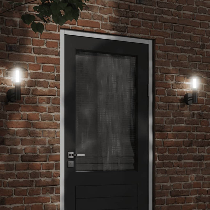 Load image into Gallery viewer, Vidaxl buitenwandlampen 2 st roestvrij staal zwart