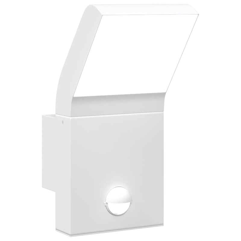 Load image into Gallery viewer, Vidaxl buitenwandlamp led met sensors gegoten aluminium wit