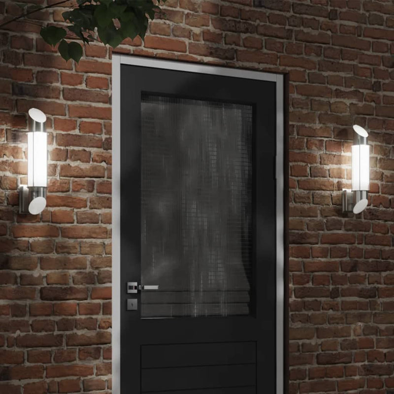 Load image into Gallery viewer, Vidaxl buitenwandlamp roestvrij staal zilverkleurig