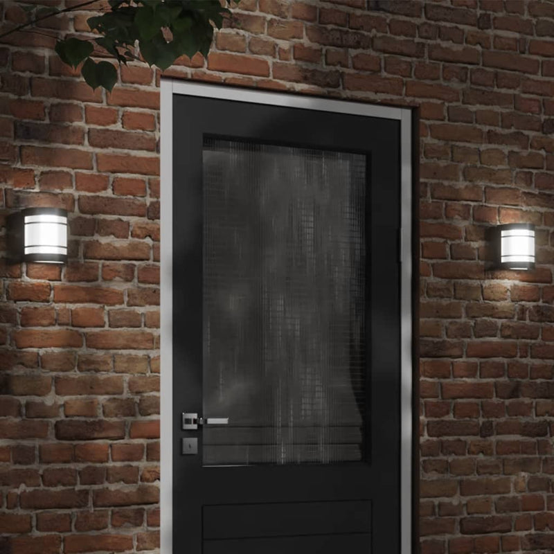 Load image into Gallery viewer, Vidaxl buitenwandlamp roestvrij staal zwart