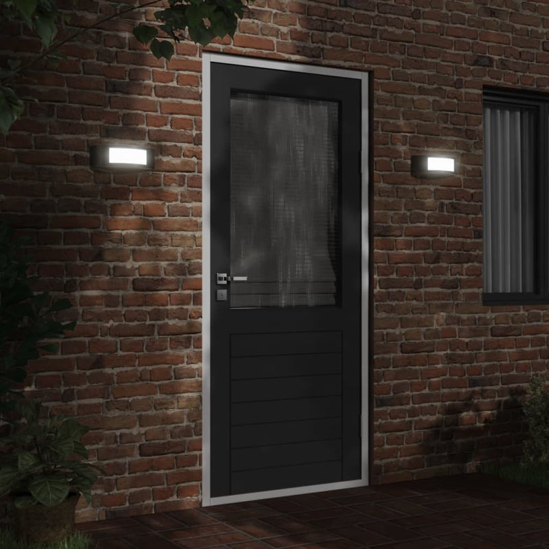 Load image into Gallery viewer, Vidaxl buitenwandlampen 2 st roestvrij staal zwart