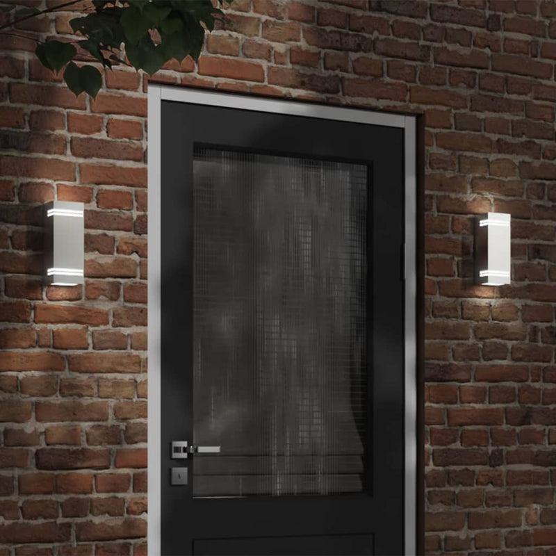 Load image into Gallery viewer, Vidaxl buitenwandlamp roestvrij staal zilverkleurig