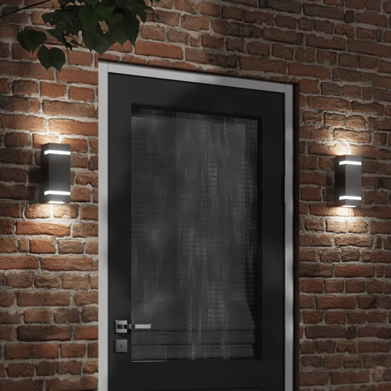 Load image into Gallery viewer, Vidaxl buitenwandlamp roestvrij staal zwart