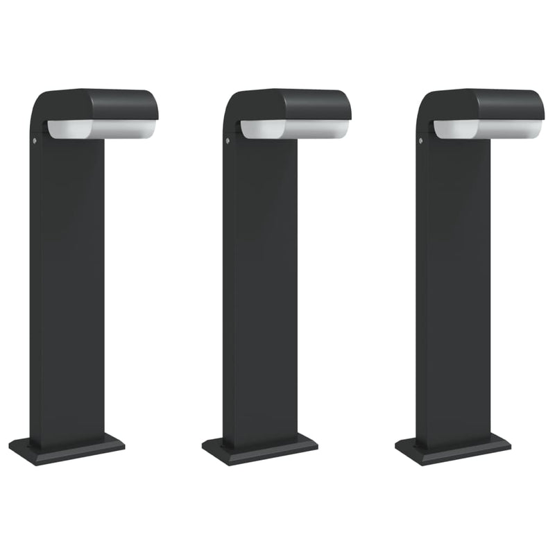 Load image into Gallery viewer, Vidaxl buitenlampen staand 3 st 50 cm gegoten aluminium zwart