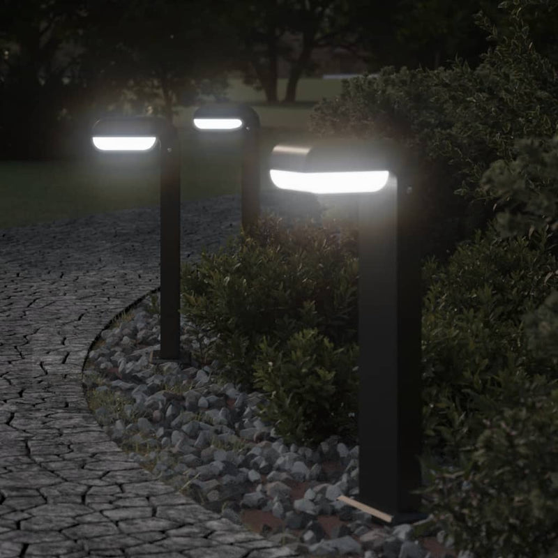 Load image into Gallery viewer, Vidaxl buitenlampen staand 3 st 50 cm gegoten aluminium zwart
