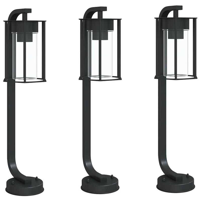 Load image into Gallery viewer, Vidaxl vloerlamp voor buiten 3 st 60 cm roestvrij staal zwart