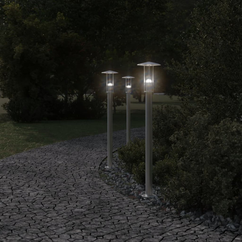 Load image into Gallery viewer, Vidaxl vloerlamp voor buiten 100 cm roestvrijstaal zilverkleurig