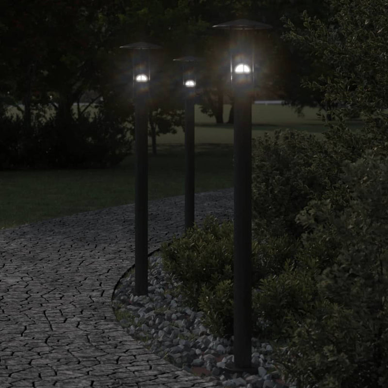 Load image into Gallery viewer, Vidaxl vloerlamp voor buiten 100 cm roestvrij staal zwart