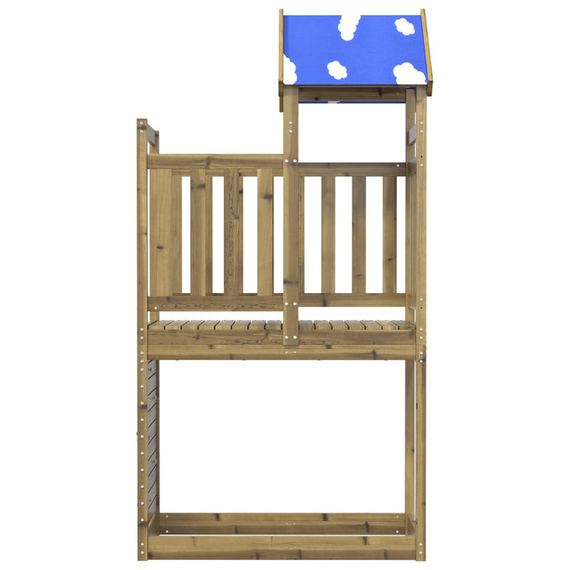 Load image into Gallery viewer, Vidaxl speeltoren met rotswand 110,5x52,5x215 cm geïmpregneerd hout
