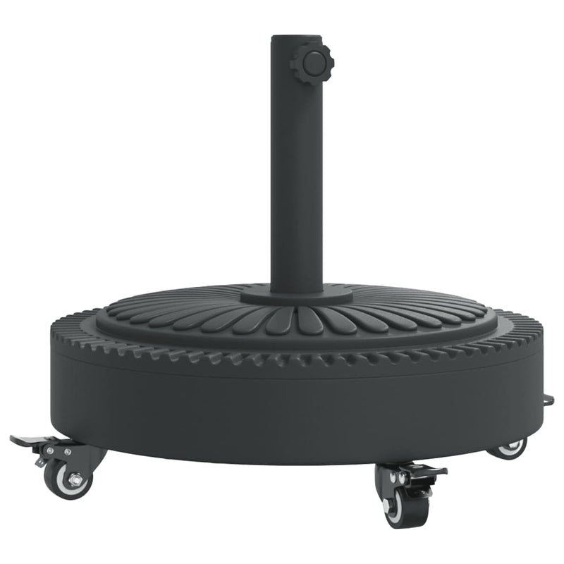Afbeelding laden in galerijviewer, Vidaxl parasolvoet met wielen voor stok van ø38 48 mm 27 kg rond
