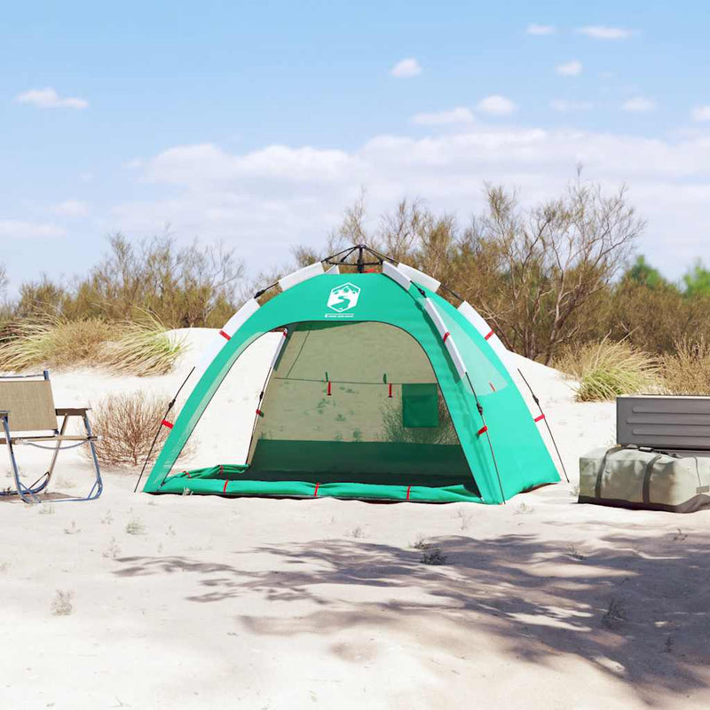 Load image into Gallery viewer, Vidaxl strandtent 2-persoons waterdicht snelontgrendeling zeegroen