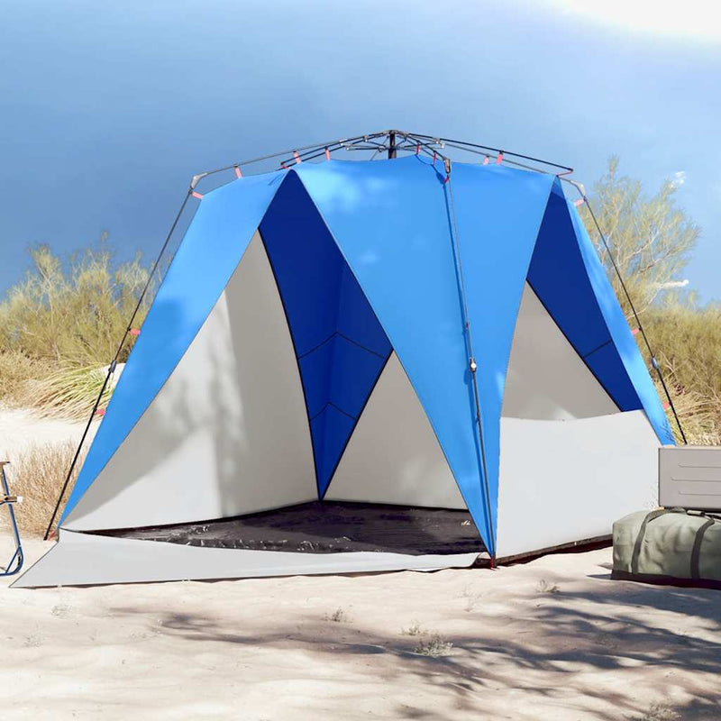 Load image into Gallery viewer, Vidaxl strandtent 4-persoons waterdicht snelontgrendeling azuurblauw