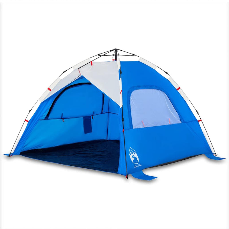 Load image into Gallery viewer, Vidaxl strandtent 3-persoons waterdicht snelontgrendeling azuurblauw