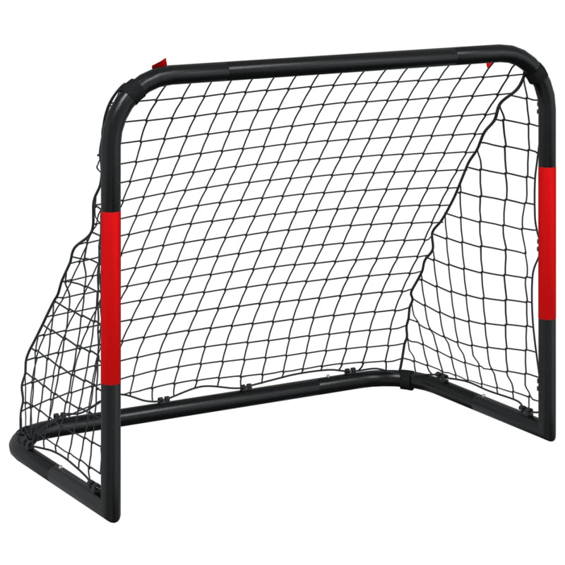Load image into Gallery viewer, Vidaxl voetbaldoel met net 90x48x71 cm staal rood en zwart