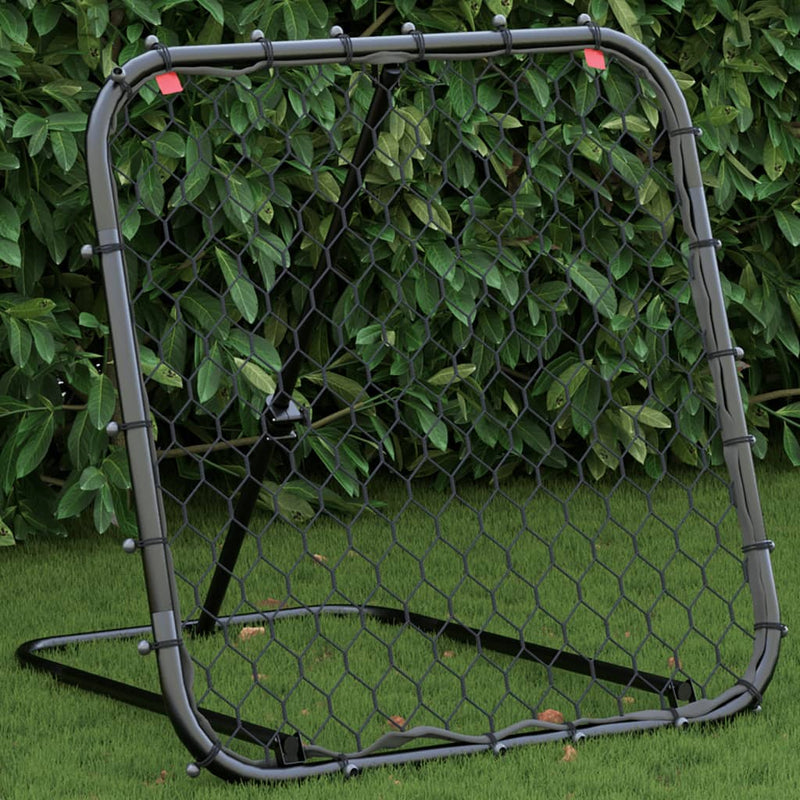 Load image into Gallery viewer, Vidaxl voetbalrebounder verstelbaar 84x73x60-80 cm staal zwart