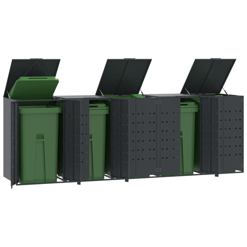 Load image into Gallery viewer, VidaXL Containerberging 5 containers 345x79x117 cm staal antraciet