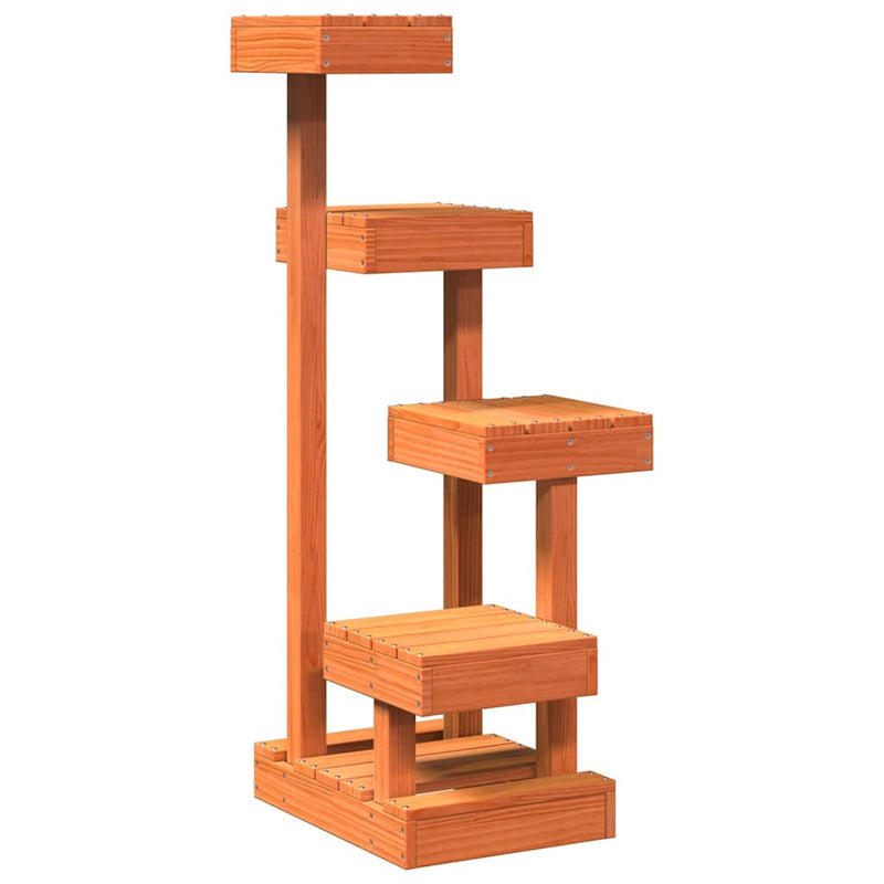 Load image into Gallery viewer, Vidaxl kattenmeubel 45,5x49x103 cm massief grenenhout wasbruin