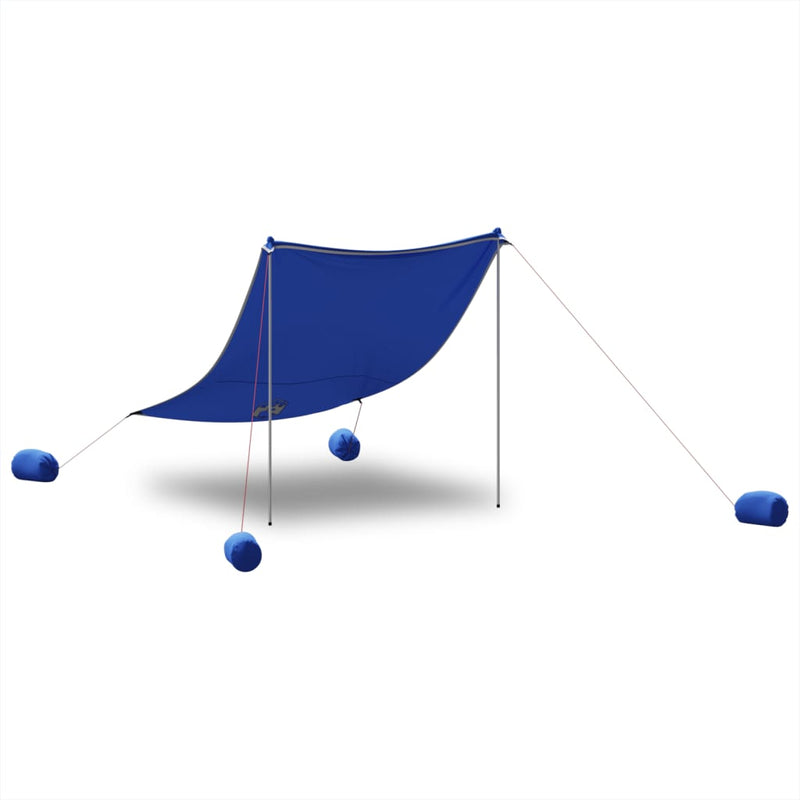 Load image into Gallery viewer, Vidaxl strandluifel met zandankers 214x236 cm blauw