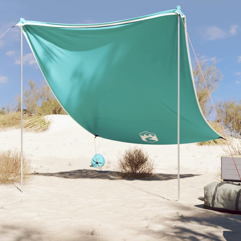 Load image into Gallery viewer, Vidaxl strandluifel met zandankers 214x236 cm groen