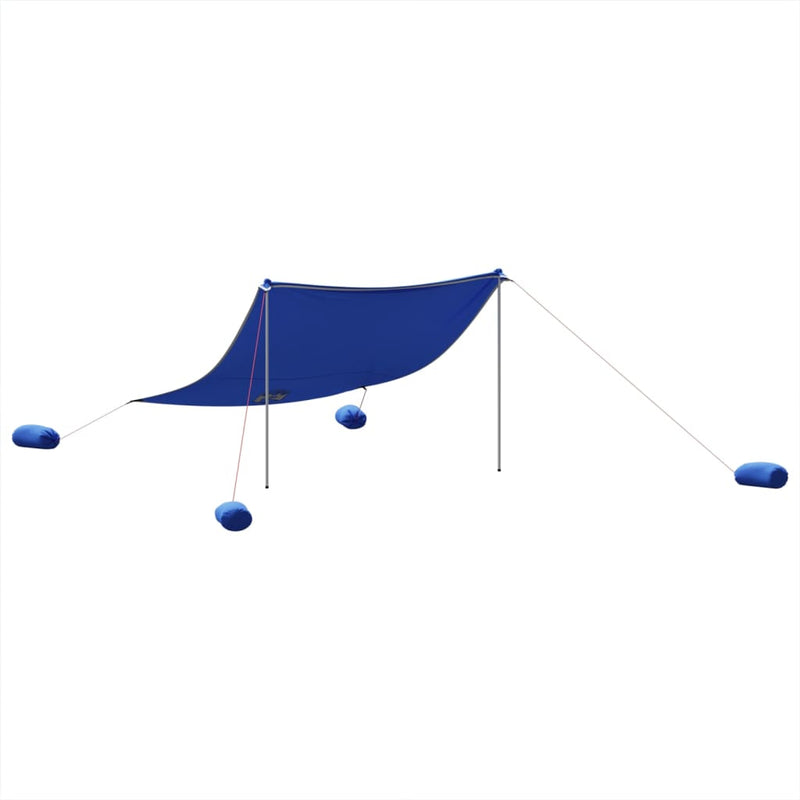 Load image into Gallery viewer, Vidaxl strandluifel met zandankers 304x300 cm blauw