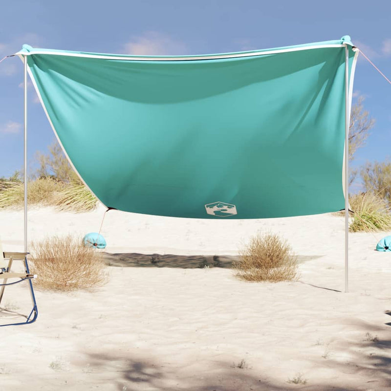 Load image into Gallery viewer, Vidaxl strandluifel met zandankers 304x300 cm groen