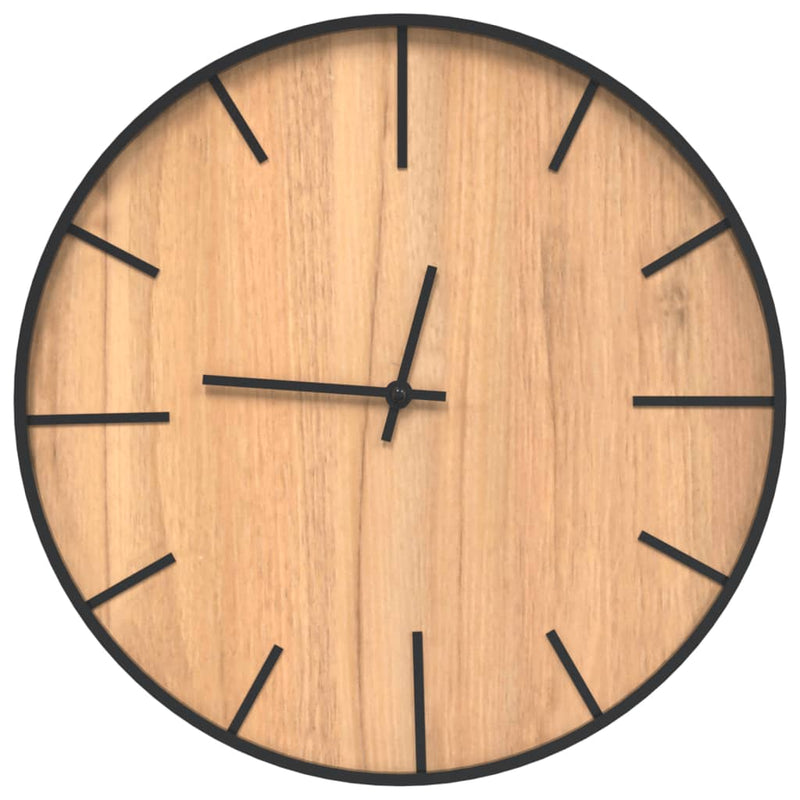 Afbeelding laden in galerijviewer, Vidaxl wandklok ø39 cm ijzer en bewerkt hout bruin