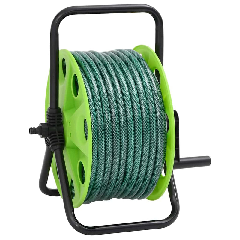 Load image into Gallery viewer, Vidaxl slanghaspel met slangkoppelset 0,5 20 m vrijstaand pvc groen