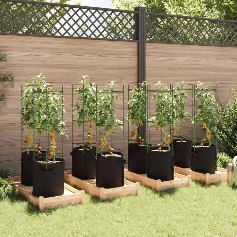 Load image into Gallery viewer, Vidaxl tomatenkooien met plantenzak 8 st 116 cm staal en polypropeen