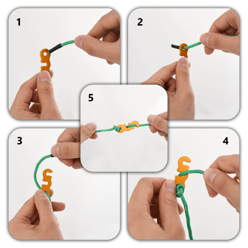 Load image into Gallery viewer, Vidaxl tentscheerlijnen met spanners 8 st reflecterend 4 m 4 mm