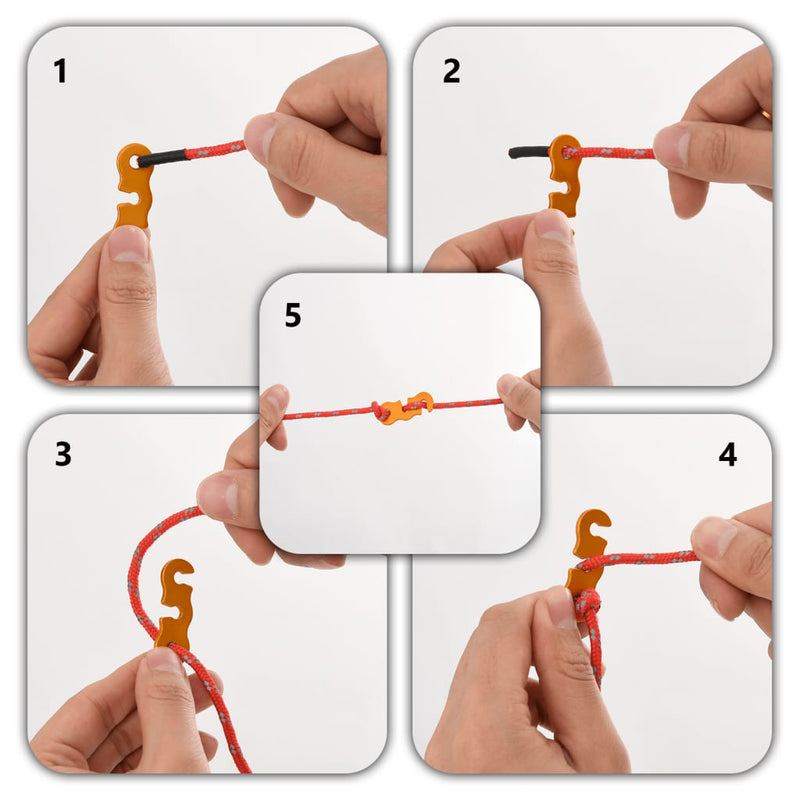 Load image into Gallery viewer, Vidaxl tentscheerlijnen met spanners 8 st reflecterend 4 m 4 mm