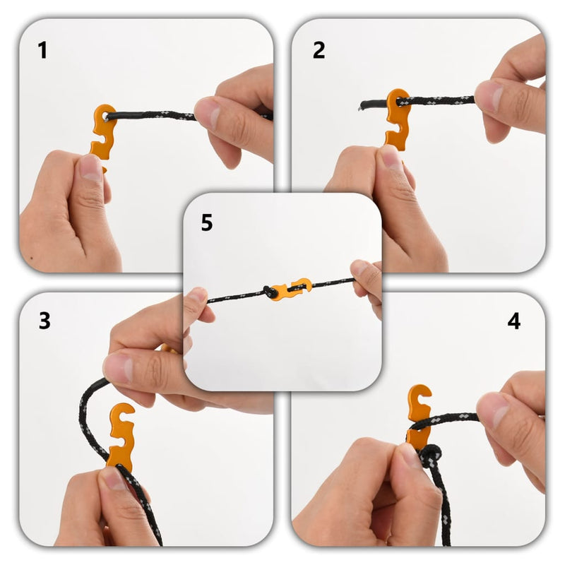 Load image into Gallery viewer, Vidaxl tentscheerlijnen met spanners 8 st reflecterend 4 m 4 mm