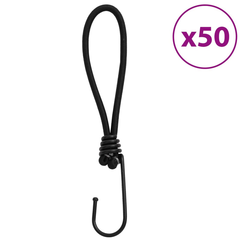 Load image into Gallery viewer, Vidaxl spanelastiek met haken 50 st 17 cm